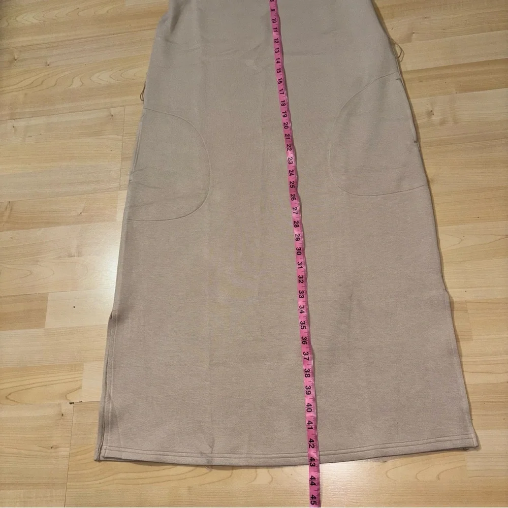 SPANX Air Essentials Sleeveless Scuba Knit Tank Dress Boxy Tahini Sz Medium NOTE - Picture 7 of 9